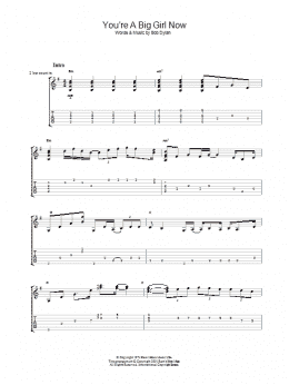 page one of You're A Big Girl Now (Guitar Tab)