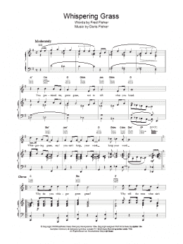 page one of Whispering Grass (Piano, Vocal & Guitar Chords)