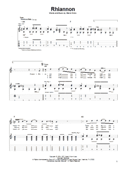 page one of Rhiannon (Guitar Tab)