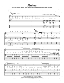 page one of Aenima (Guitar Tab)
