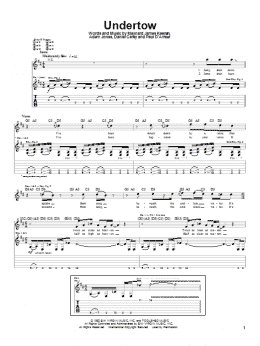 page one of Undertow (Guitar Tab)