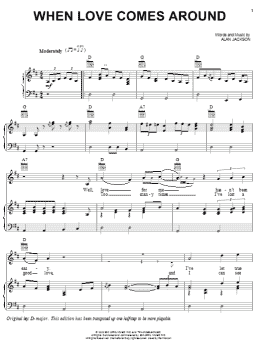 page one of When Love Comes Around (Piano, Vocal & Guitar Chords (Right-Hand Melody))
