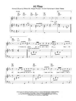 page one of All Rise (Piano, Vocal & Guitar Chords)