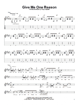page one of Give Me One Reason (Guitar Tab)