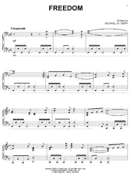 page one of Freedom (Piano Solo)