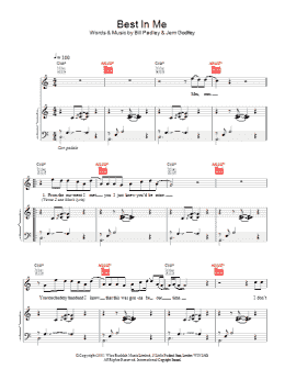 page one of Best In Me (Piano, Vocal & Guitar Chords)