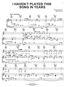 page one of I Haven't Played This Song In Years (Piano, Vocal & Guitar Chords (Right-Hand Melody))