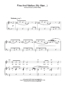 page one of Fine And Mellow (My Man...) (Piano, Vocal & Guitar Chords)