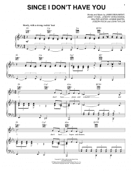 page one of Since I Don't Have You (Piano, Vocal & Guitar Chords (Right-Hand Melody))
