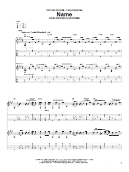page one of Name (Guitar Tab)