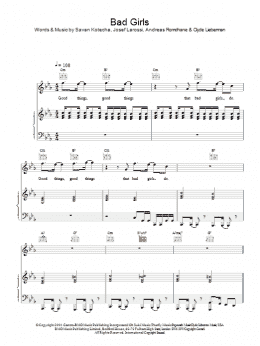 page one of Bad Girls (Piano, Vocal & Guitar Chords)