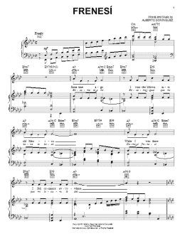 page one of Frenesi (Piano, Vocal & Guitar Chords (Right-Hand Melody))