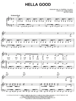 page one of Hella Good (Piano, Vocal & Guitar Chords (Right-Hand Melody))