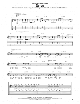 page one of Drive (Guitar Tab)