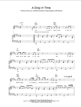 page one of A Drop In Time (Piano, Vocal & Guitar Chords)