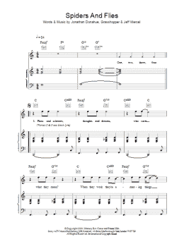 page one of Spiders And Flies (Piano, Vocal & Guitar Chords)