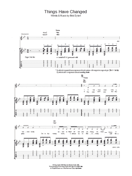 page one of Things Have Changed (Guitar Tab)