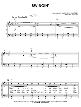page one of Swingin' (Easy Piano)