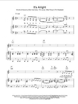 page one of It's Alright (Piano, Vocal & Guitar Chords)