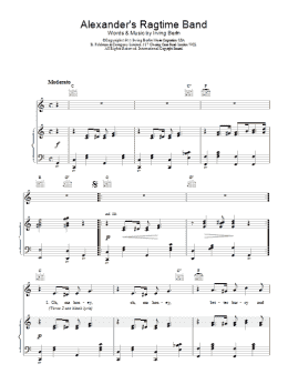 page one of Alexander's Ragtime Band (Piano, Vocal & Guitar Chords)