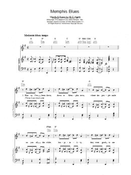 page one of Memphis Blues (Piano, Vocal & Guitar Chords)