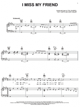 page one of I Miss My Friend (Piano, Vocal & Guitar Chords (Right-Hand Melody))