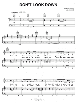 page one of Don't Look Down (Piano, Vocal & Guitar Chords (Right-Hand Melody))