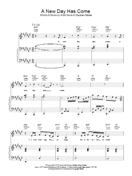 page one of A New Day Has Come (Piano, Vocal & Guitar Chords)