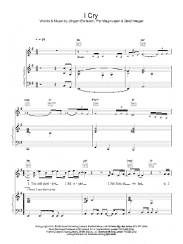 page one of I Cry (Piano, Vocal & Guitar Chords)