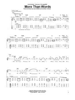 page one of More Than Words (Guitar Tab)