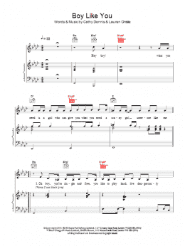 page one of Boy Like You (Piano, Vocal & Guitar Chords)