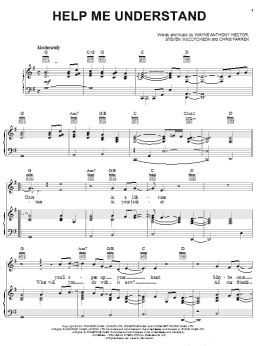 page one of Help Me Understand (Piano, Vocal & Guitar Chords (Right-Hand Melody))