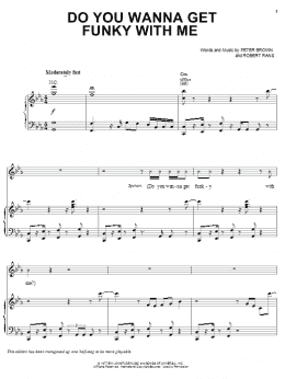 page one of Do You Wanna Get Funky With Me (Piano, Vocal & Guitar Chords (Right-Hand Melody))