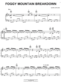 page one of Foggy Mountain Breakdown (Piano, Vocal & Guitar Chords (Right-Hand Melody))