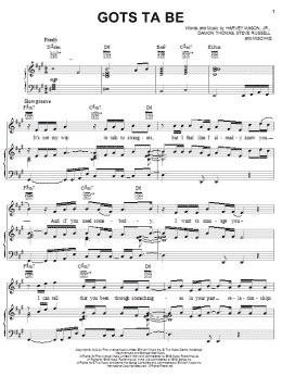 page one of Gots Ta Be (Piano, Vocal & Guitar Chords (Right-Hand Melody))