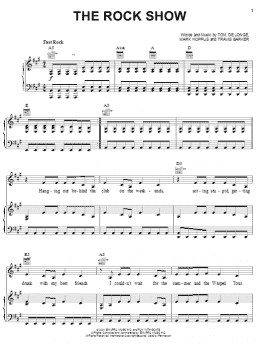 page one of The Rock Show (Piano, Vocal & Guitar Chords (Right-Hand Melody))