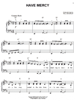 page one of Have Mercy (Easy Piano)