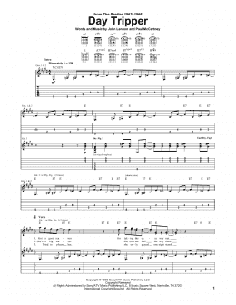 page one of Day Tripper (Guitar Tab)
