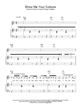 page one of Show Me Your Colours (Piano, Vocal & Guitar Chords)
