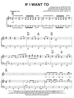 page one of If I Want To (Piano, Vocal & Guitar Chords (Right-Hand Melody))