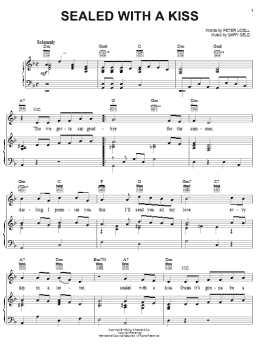 page one of Sealed With A Kiss (Piano, Vocal & Guitar Chords (Right-Hand Melody))