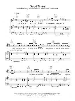 page one of Good Times (Piano, Vocal & Guitar Chords)