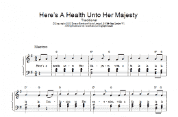 page one of Here's A Health Unto Her Majesty (Piano, Vocal & Guitar Chords)