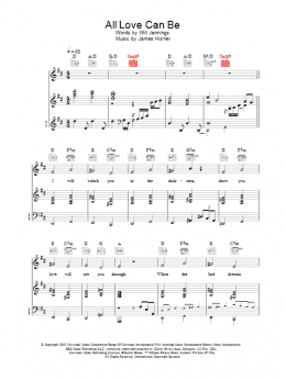 page one of All Love Can Be (Piano, Vocal & Guitar Chords)