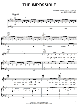 page one of The Impossible (Piano, Vocal & Guitar Chords (Right-Hand Melody))