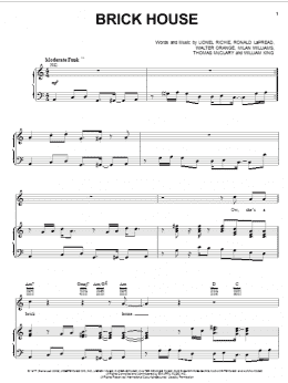 page one of Brick House (Piano, Vocal & Guitar Chords (Right-Hand Melody))