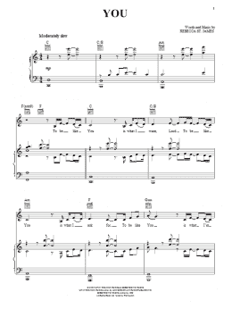 page one of You (Piano, Vocal & Guitar Chords (Right-Hand Melody))