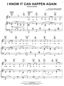 page one of I Know It Can Happen Again (Piano, Vocal & Guitar Chords (Right-Hand Melody))
