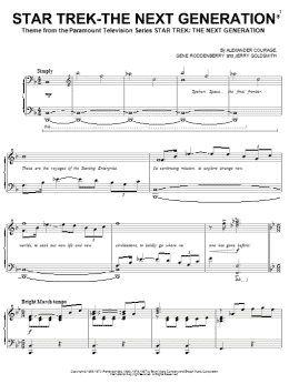 page one of Star Trek - The Next Generation (Piano, Vocal & Guitar Chords (Right-Hand Melody))