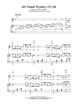 page one of Ah! Sweet Mystery Of Life (Piano, Vocal & Guitar Chords)